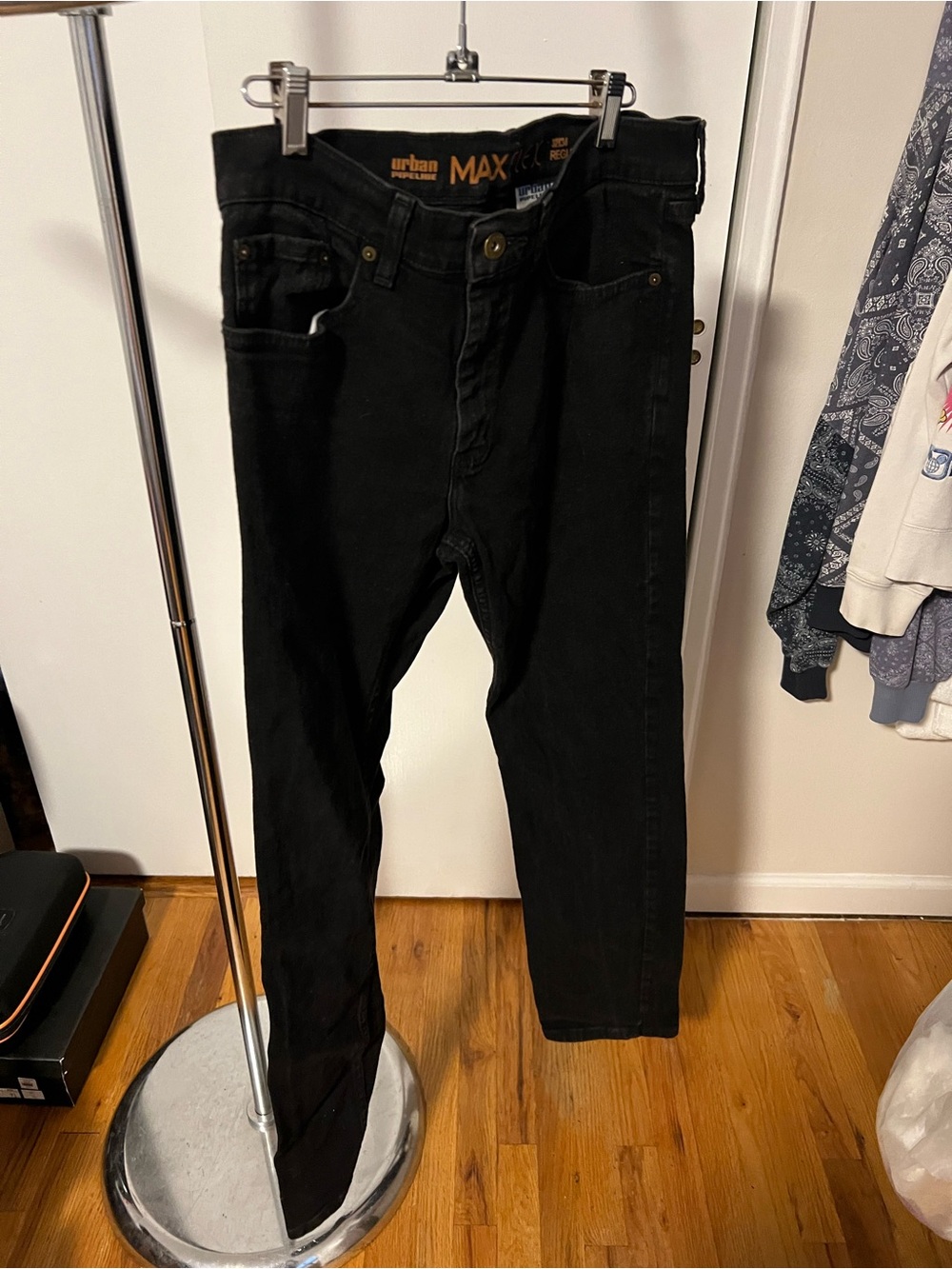 urban pipeline Slim Straight Black Men’s Jeans